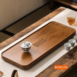 Plateaux de thé servant du bambou vintage chinois drainage carré bandeja para cha accessoires de bureau wk50 wk