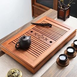 Plateaux de thé servant un plateau chinois assiette en bois bureau bureau de luxe japonais nordique bandeja para cha accessoires de cuisine yn50
