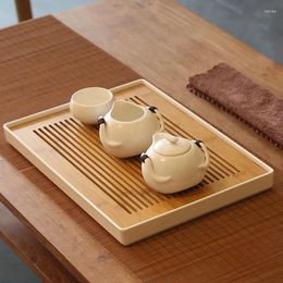 Plateaux à thé en bambou, ensemble Kung-Fu Simple, pour salon, ménage, mélamine, bulles sèches, Table japonaise, Mini stockage d'eau