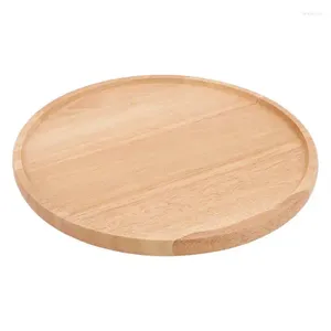 Theebakken Houten pizzabak Rond bord Ergonomisch handvat Elegant en mooi glad oppervlak voor koffierepen Desserts