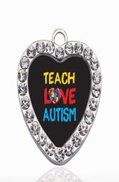 Enseigner l'amour autistique Circle de conscience Charme Pendant en cuivre pour le collier Bracelet Connecteur Femmes ACCESSOIRES DE BIJOTS CONSEUR8419707