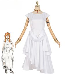 Professeur d'anime cosplay costume frieren à la robe de perruque funéraire Flamme Set Cosplay pour les femmes convient la fête d'Halloween