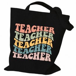 Enseignant Graphics Sacs à main pour femmes Lettres colorées Imprimer Sac fourre-tout Fi Voyage Plage Sacs à bandoulière Meilleurs cadeaux pour l'enseignant G3zM #