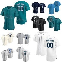 Team Baseball 2 Tom Murphy Jersey 21 Cooper Hummel 0 Sam Haggerty 3 J.P.Crawford 16 Kolten Wong 8 AJ Pollock Make Customized Pullover Flexbase Broderie Hommes Femmes S-S