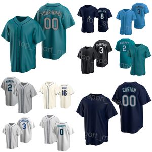 Team Baseball 3 J.P. Crawford Jersey 16 Kolten Wong 8 AJ Pollock 2 Tom Murphy 21 Cooper Hummel 0 Sam Haggerty 25 Dylan Moore Space City Connect Flexbase Men Youth S-S