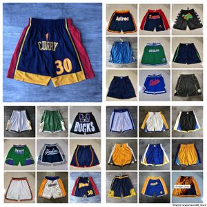 Short de basket-ball d'équipe Just Don Retro Année du Rat Version de la ville chinoise Porter un pantalon de sport avec poche zippée