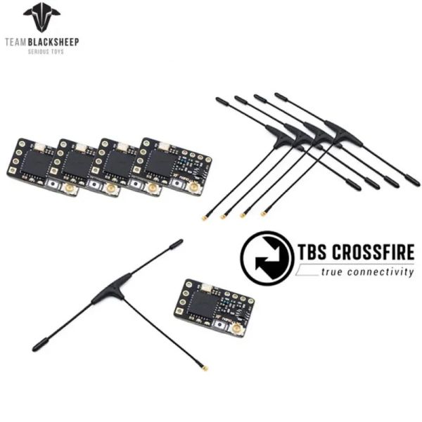 Team BlackSheep TBS Crossfire Nano RX SE 5-Pack Combo (avec antenne Immortal T V2) pour modèles de drones/avions Rc