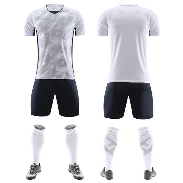 Ensemble d'uniforme de football personnalisé de l'équipe, maillots vierges, numéro d'impression, nom, séchage rapide, respirant, pour adultes et enfants, maillot de football 240122