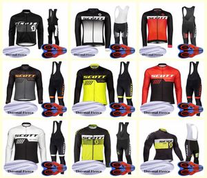 Équipe cyclisme hiver thermique polaire jersey bavoir pantalon ensembles hommes Sports de plein air vêtements de vélo vêtements de vélo U9070488864671492942