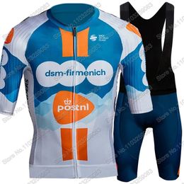 Team DSMFUL Maillot de cyclisme Ensemble manches courtes Bleu Pays-Bas Vêtements Vélo Chemise Costume Vélo Cuissard VTT Maillot Ropa 240202