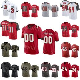 Équipe football 45 Devin White Jersey 31 Antoine Winfield Jr 24 Carlton Davis III 3 Russell Gage 88 Cade Otton 54 Lavonte David Vapor Couleur Untouchable Men Kid