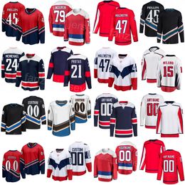 Team Hockey 15 Sonny Milano Jersey Kinderen Heren Dames 45 Matthew Phillips 47 Beck Malenstyn 24 Connor McMichael 79 Charlie Lindgren 21 Aliaksei Protas 77 TJ Oshie Sport