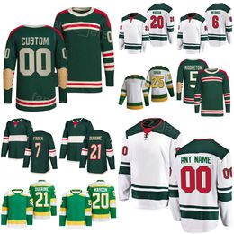 Team Hockey 5 Jake Middleton Jersey Enfants Hommes Femmes 7 Brock Faber 6 Dakota Mermis 21 Brandon Duhaime 23 Marco Rossi 20 Pat Maroon 25 Jonas Brodin 97 Kirill Kaprizov