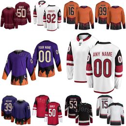 Team Hockey 50 Sean Durzi Jersey Enfants Hommes Femmes 15 Kerfoot 16 Jason Zucker 92 Logan Cooley 39 Connor Ingram 53 Michael Carcone 8 Nick Schmaltz Numéro de nom personnalisé