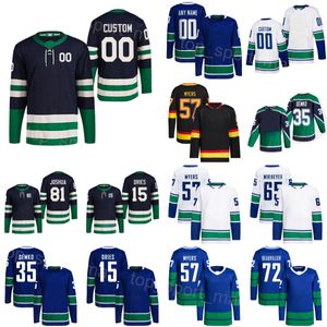 Team Hockey 65 Ilya Mikheyev Jersey 81 Dakota Joshua 35 Thatcher Demko 72 Anthony Beauvillier 57 Tyler Myers 15 Sheldon Dries 22 Daniel Sedin Sport Homme Femme Jeunesse