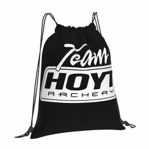 Team Hoyt Hip Ho Sun Fiable Drawstring Tassen met Backpack-stijl ontwerp Geschikte schoolcam Gebruik E9KE#