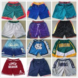 Team don gewoon shorts sport basketbal short hardloop slijtage atletiek met pocket rits zipper joggingbroek hiphop pant blauw wit zwart rood paarse mannen goede kwaliteit