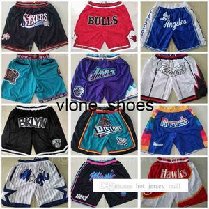 Team Just Shorts Don Sport Basketball Short Running Wear Avec Poche Zipper Pantalon Hip Hop Pantalon Bleu Blanc Noir Rouge Violet Hommes Top {category}