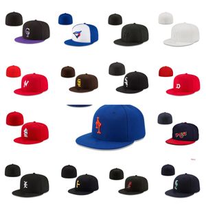 Équipe Luxury All Designer Hitted Hats Baseball Snapbacks Fit Flat Hat Broderie Capes de basket ajustées