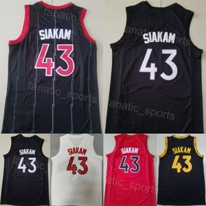 Team Pascal Siakam 43 Basketball City Jersey Homme Gagné Couleur Rayure Noir Rouge Blanc Pour Les Fans De Sport Association Classique Pur Coton Broderie Et Couture Chemise