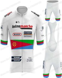 Equipo Wanty 2022 Jersey de ciclismo Set Eritrea Cycling Clothing Men Camiseta para bicicletas de verano
