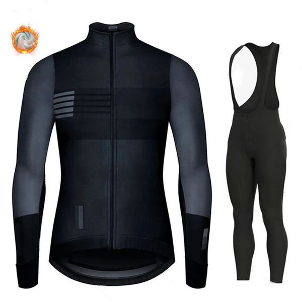 Équipe hiver laine cyclisme costume hommes tenue de ville vtt vélo uniforme Kit Triathlon espagne 240131