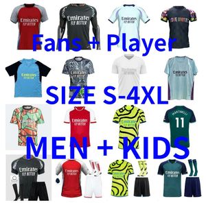 23 24 25 G.Jesus Rice Smith Rowe Saka Soccer Jerseys Player Version J.timber Martinelli Tierney Saliba Nketiah 2024 2025 Football Shirt Men Kids Kit Odegaard Havertz