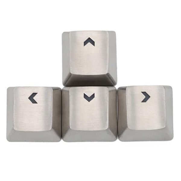 teamwolf acier inoxydable MX Keycap couleur argent keycap en métal pour clavier mécanique clé de jeu flèche clé lumière à travers rétro-éclairé Y253e