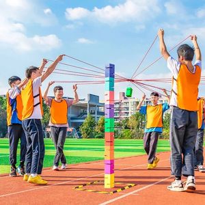 Teamwerkspellen Torengebouw Buitensporten Speelgoed Team Bedrijfsactiviteit Volwassene Kinderen Zintuiglijke uitrusting Feestspel 240123