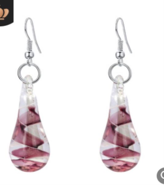 Déchirure Drop Murano Blown Venetian Glass Colliers Pendants et Boucles d'oreilles Bijoux Mus012 Fashion Jewerly sets imihj6937954