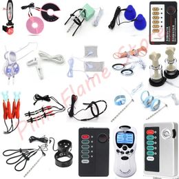 Teaser Choc Électrique Sex ToysElectro Pulse Plug Anal Pénis Mamelon Pince Cock RingStrong Power BoxSM Produit Accessoires 240102