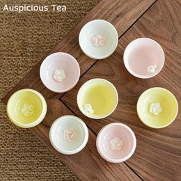 Theeservies 2 stks/set Handgekneed Keramische Master Cup Dehua Wit Porselein Schapenvlees Vet Jade Theekop Kungfu Teaset Theeceremonie Drinkware Gift