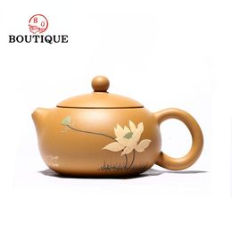 Teaware 330 ml klassieke yixing paarse klei theepots raw ert sectie modder xishi theepot home zisha lotus kettle Chinese theeset accessoires