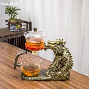 Creat Creative Glasstea Set Automatic Teapot Tea Infuseur Magnetic Water Diversion HeatreSistant Kungfu Tea Drinking Tea