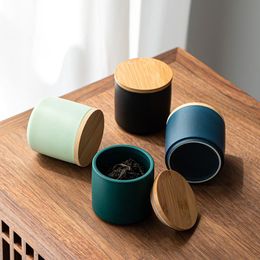 Teaware – Mini petite boîte de thé japonaise scellée, boîte en céramique de voyage, boîte d'emballage de thé à fleurs, récipient en céramique