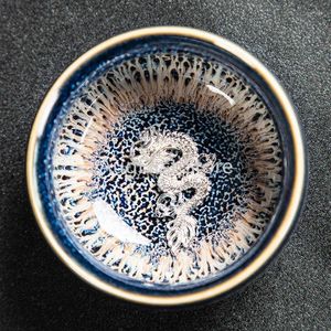 Service à thé 3D Lotus Dragon Phoenix GOLDFISH tasse à thé les douze signes du zodiaque chinois service à thé petites tasses en céramique café en porcelaine