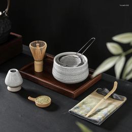 Ensembles de thé 4/7 pièces bol mélangeur de thé japonais Maccha avec bambou (pas auditifs) cuillère (chashaku) ensemble Matcha