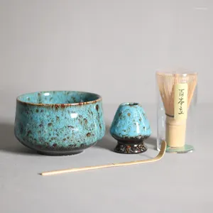 Ensembles de voies de thé en porcelaine de bol de matcha en porcelaine de thé