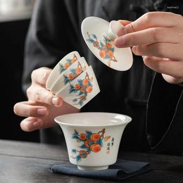 Service à thé 5 pièces, service à thé de voyage chinois Gongfu, tasse de cérémonie Premium, 1 pot, 3 tasses, 1 sac
