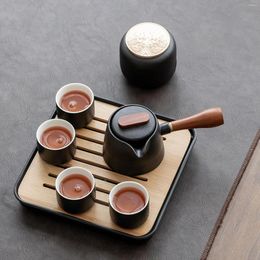 Ensembles de thé 7 pièces théière en céramique et quatre tasses boîte à thé Portable pour la maison