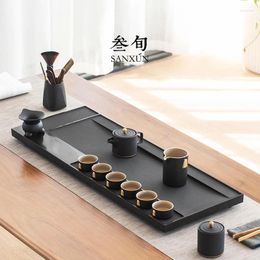 Ensembles de thé est un plateau de thé esthétique Porcelaine noire Chine