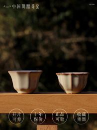 Ensembles de voiles de thé Demandez à Ding Ge Kiln Treasure Phase Huit Paire de tasses Open Piece Master Tass Personnalized Jingdezhen Ceramic Teacu