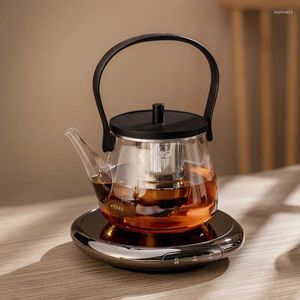 Ensembles de voies de thé Black Electric Tea Stove Pot Chinois Small Glass TEAPOT MAISON MOADIN