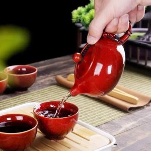 Juegos de té, juego de té de cerámica 4 con té portátil, viaje Fu, tazas de tetera de viaje, bolsa de Kung, herramienta de porcelana Gaiwan chino