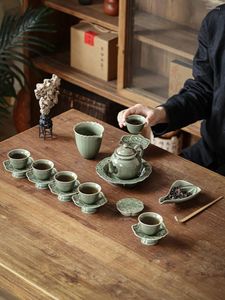 Teaware-sets Chaozhou draagbare Quick Cup One Tureen Three Cups Ceramic Anti-Scald Travel Tea Set Outdoor Tea Making