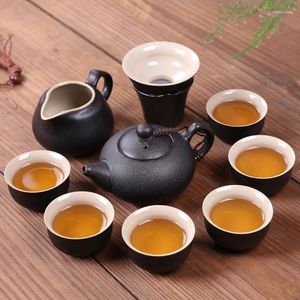 Teaware sets Chinese zwarte servies keramische theepot ketels theekopjes porseleinen set drinkware voor ceremonie