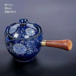 Teaware sets Chinese Gongfu thee-theeset draagbare theepot 360 rotatie theemaker semi-automatisch thee-tea houten handgreep pot infuser theeceremonie set