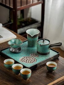 Ensembles de service à thé, tasse à thé chinoise en céramique, théière Portable faite à la main, ensemble turc de cérémonie, cuisine en porcelaine, produits ménagers 60