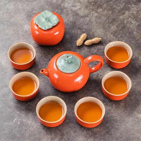 Juegos de té juego de té de cerámica tradicional chino ceremonia embalaje exquisito tetera taza de té regalo del Festival