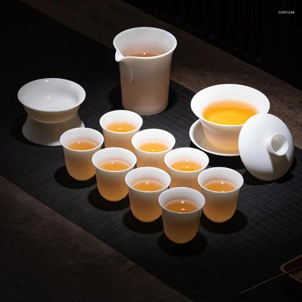 Conjuntos de té de té Chino Regalo de oficina de hogar de lujo tradicional Jogo de xicaras kichens artículos WZ50TS
